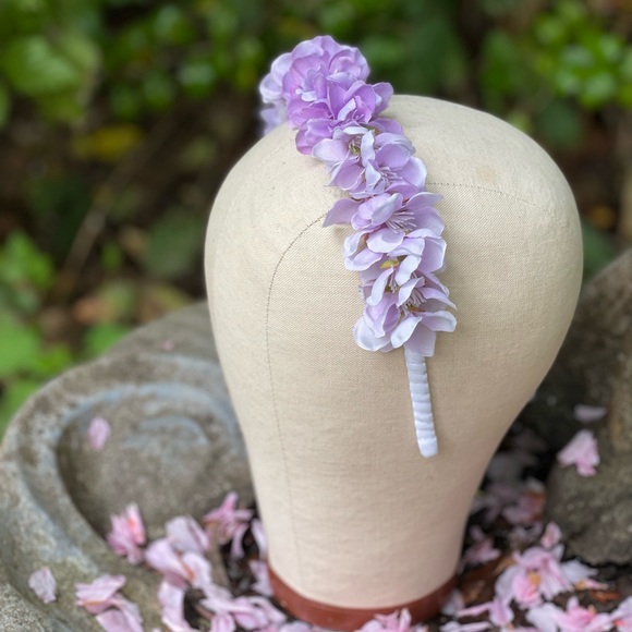 Pastel Purple Ombré Flower Blossom Headband - Picture 5 of 14